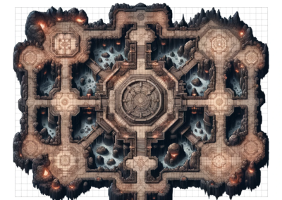 Mappa dungeon grotte stanza boss 1